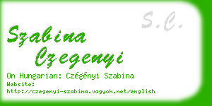 szabina czegenyi business card