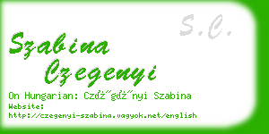 szabina czegenyi business card